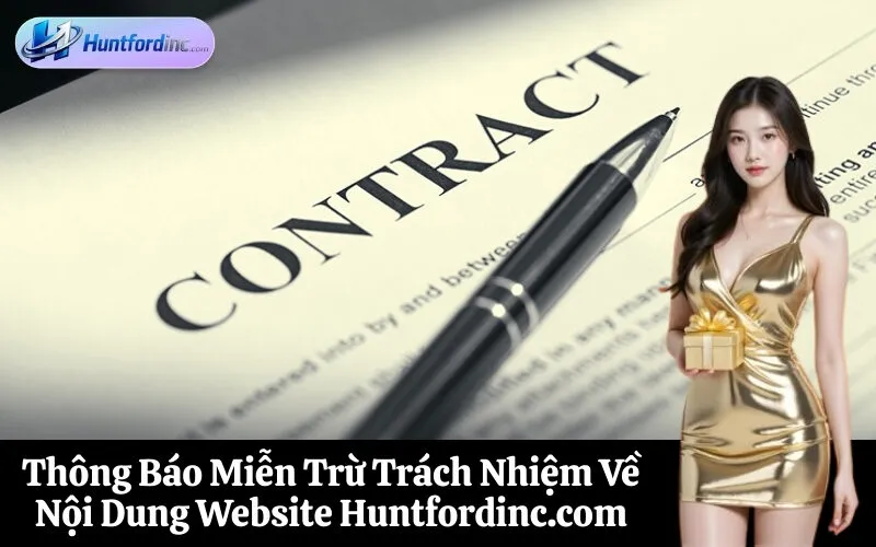 Thông Báo Miễn Trừ Trách Nhiệm Về Nội Dung Website Huntfordinc.com